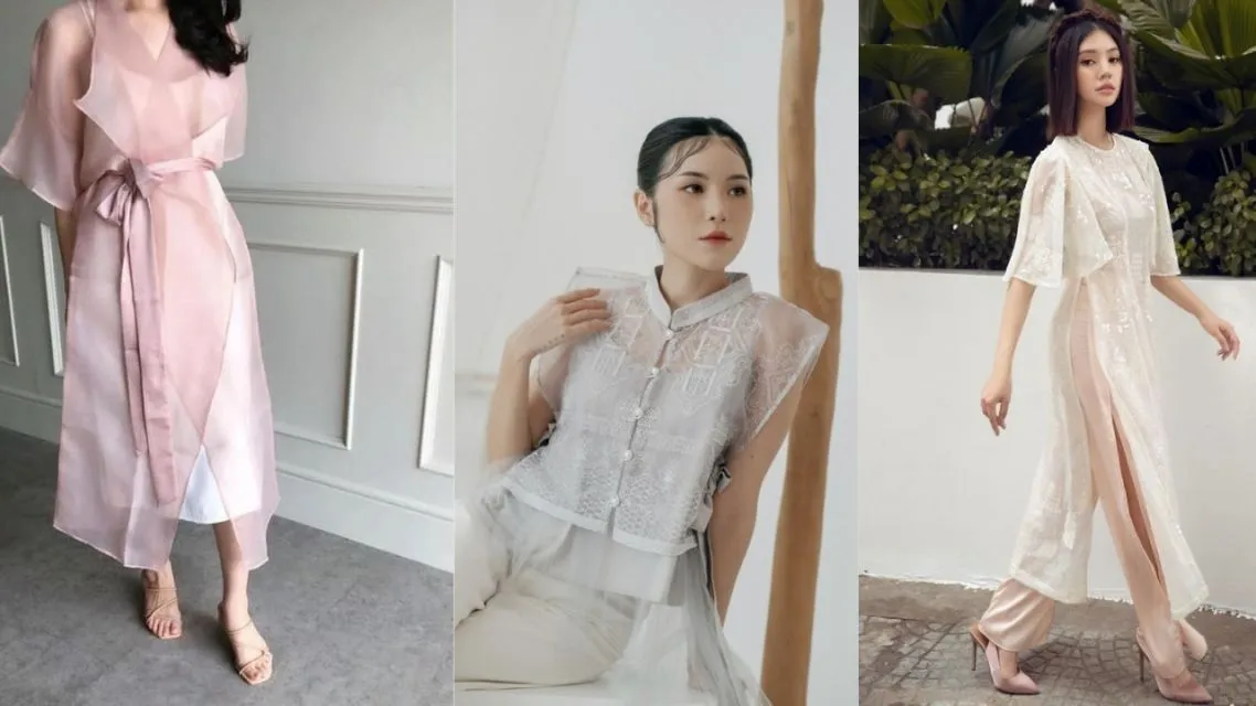 Outer Organza Transparan + Inner Dress Polos