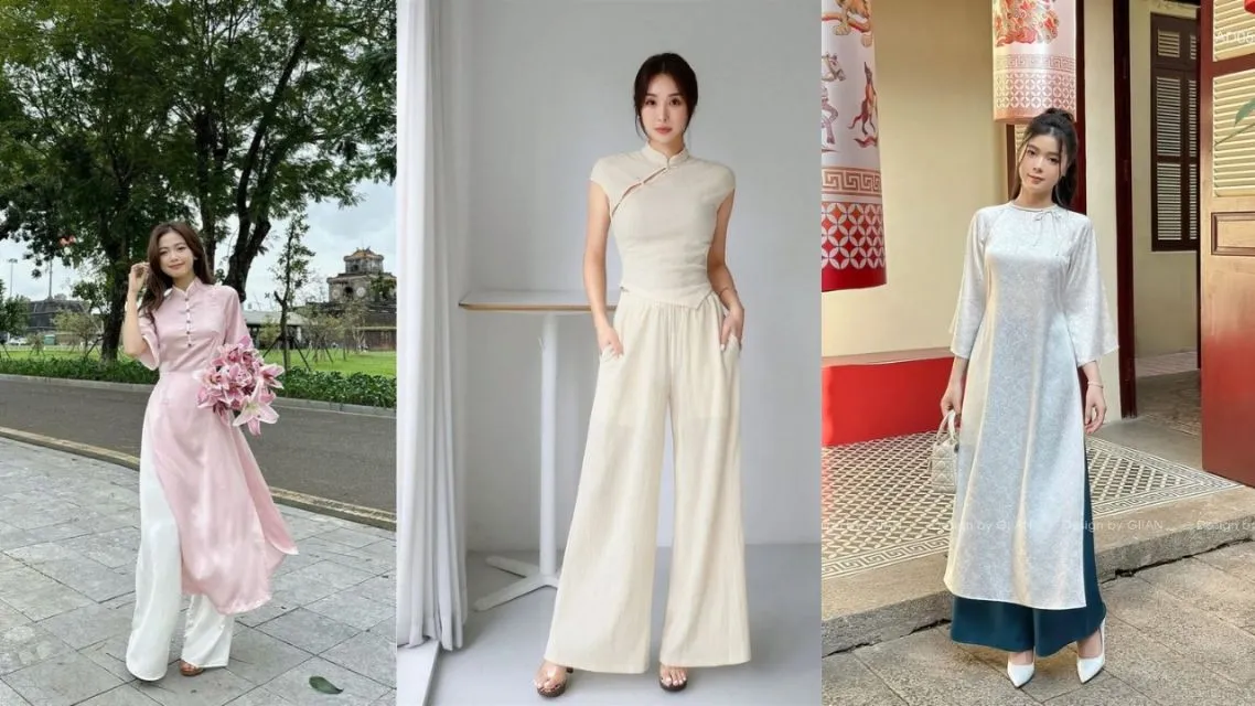 Atasan Detail Oriental + Wide Leg Pants
