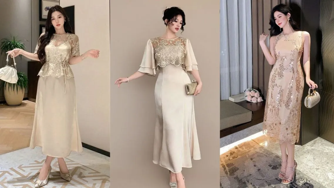 Dress Champagne atau Muted Gold